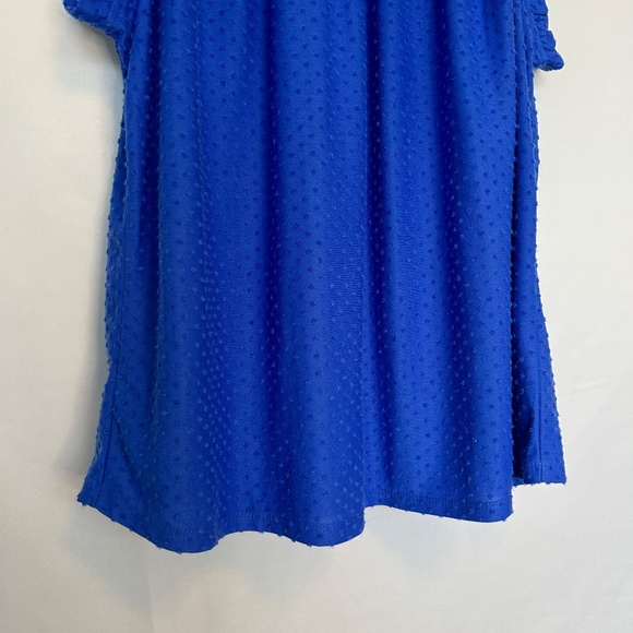 Studio 1886 Swiss Dot Cobalt Blue Sleevless Top - Picture 3 of 7